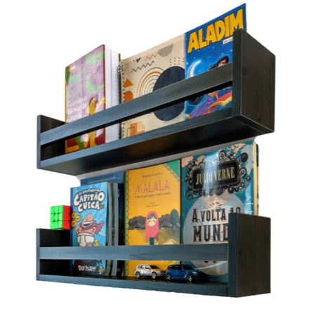 Prateleiras de Parede em U Preta - Verona Decor - VERONA DECOR