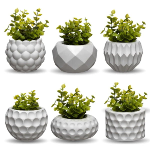 Vasos Decorativos com Plantas Artificiais 6 Peças - Verona Decor