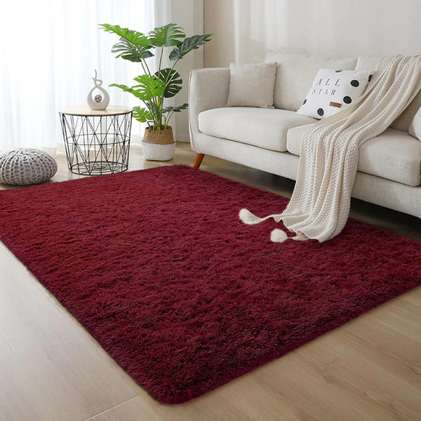 Tapete Para Sala 1,50 x 1,00 Bordô - Verona Decor