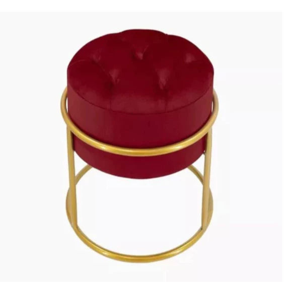 Puff Para Sala Luxo Bordô - Verona Decor