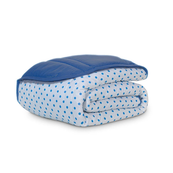 Edredom Queen Poá Azul 200 Fios - Verona Decor