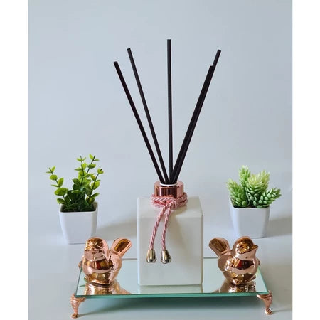Aromatizador de Ambiente Cubo Branco e Rosê - Verona Decor