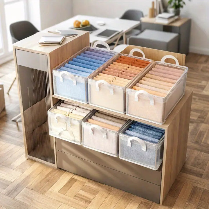 Kit Caixas de Armazenamento de Roupa de PVC – Grande Capacidade e Fácil Organização - VERONA DECOR