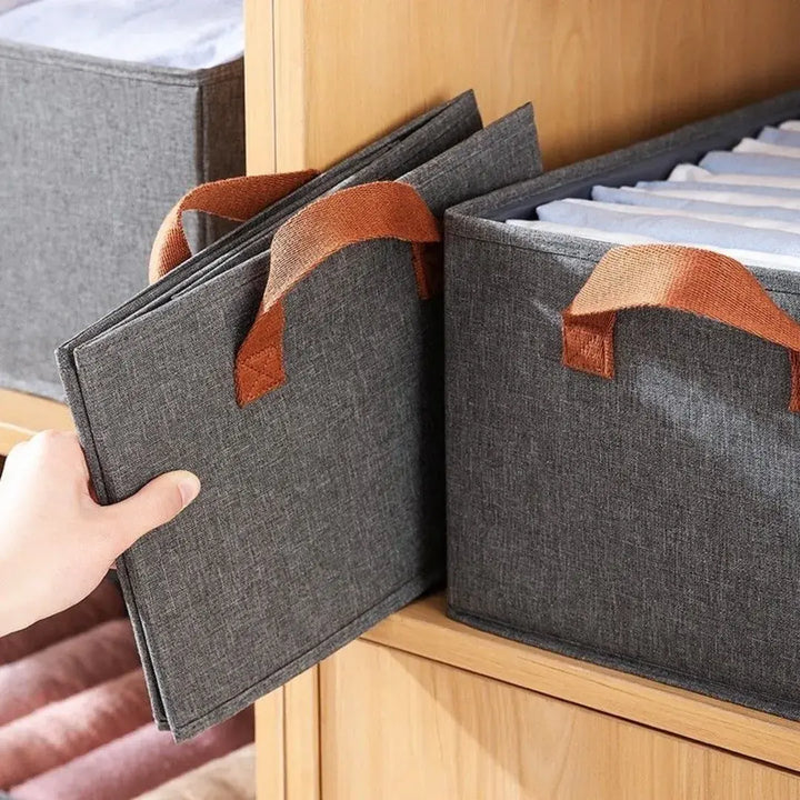 Kit com 3 Caixas Multiuso Organizadoras Dobráveis para Armários - Verona Decor - VERONA DECOR