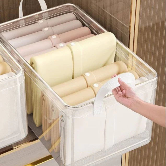 Kit Caixas de Armazenamento de Roupa de PVC – Grande Capacidade e Fácil Organização - VERONA DECOR