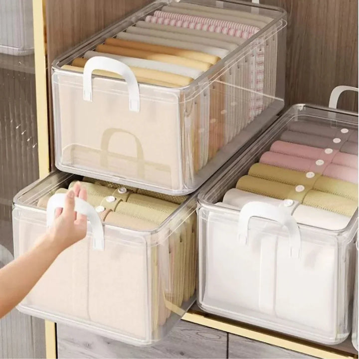 Kit Caixas de Armazenamento de Roupa de PVC – Grande Capacidade e Fácil Organização - VERONA DECOR