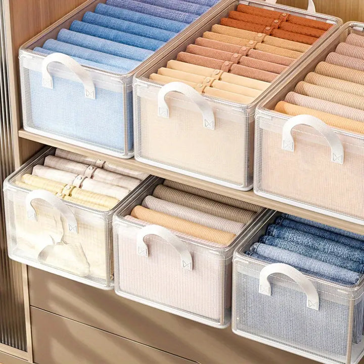 Kit Caixas de Armazenamento de Roupa de PVC – Grande Capacidade e Fácil Organização - VERONA DECOR