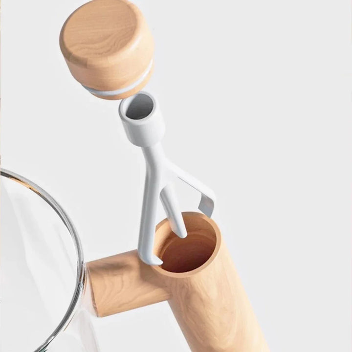 Caneca Elétrica de Mistura Automática Com Cabo De Madeira 400ml - Verona Decor - VERONA DECOR