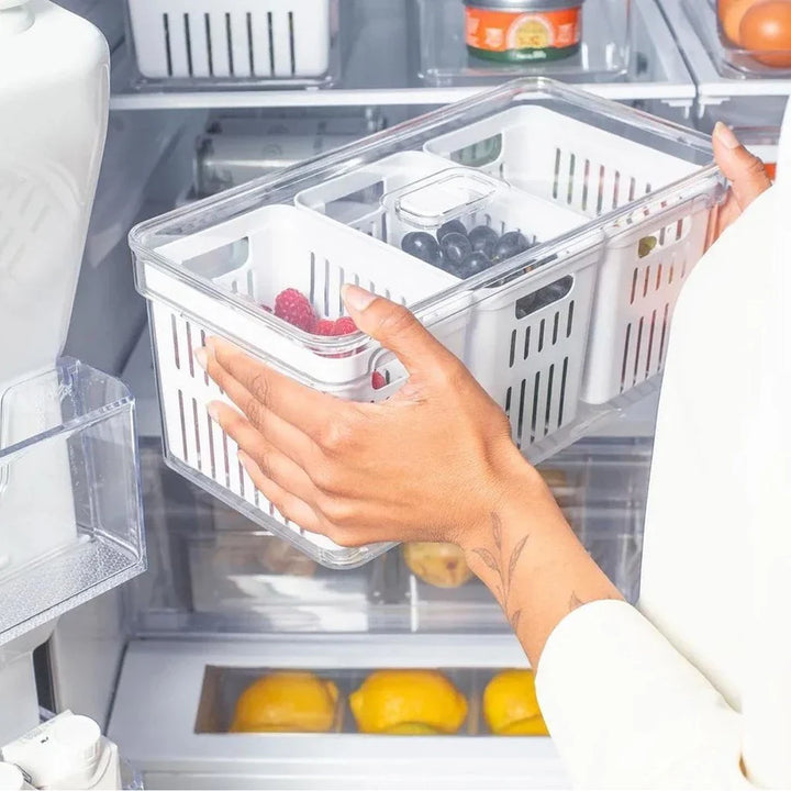 Organizador ClearFresh 5L – Kit com 3 Cestos Naturais - Verona Decor - VERONA DECOR