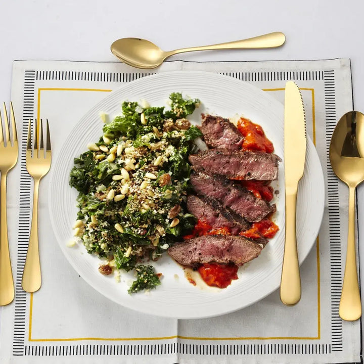 Conjunto 18 Peças Talheres Ouro De Aço Inox - Verona Decor - VERONA DECOR