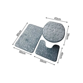 Jogo de Tapetes Banheiro Com 3 Peças | Conforto e Elegância - Verona Decor - VERONA DECOR
