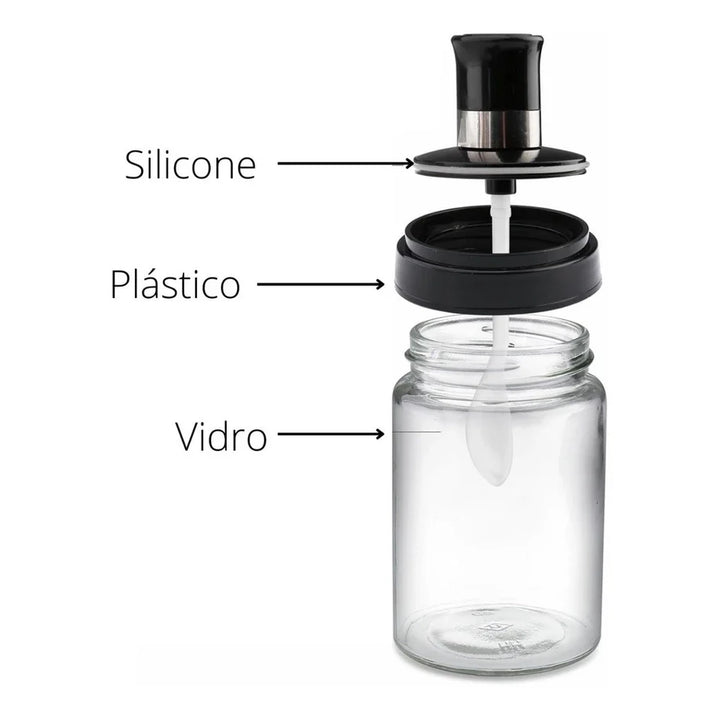 Porta Condimento com Colher Kit 6 unidades - Verona Decor - VERONA DECOR