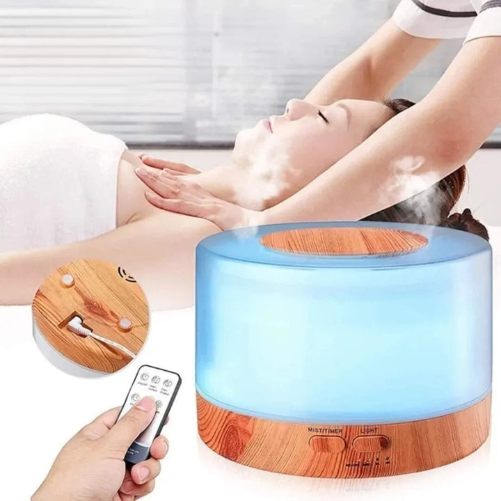 Difusor de Aromas AirGlow – Umidificador Ultrassônico 500ml - Verona Decor - VERONA DECOR