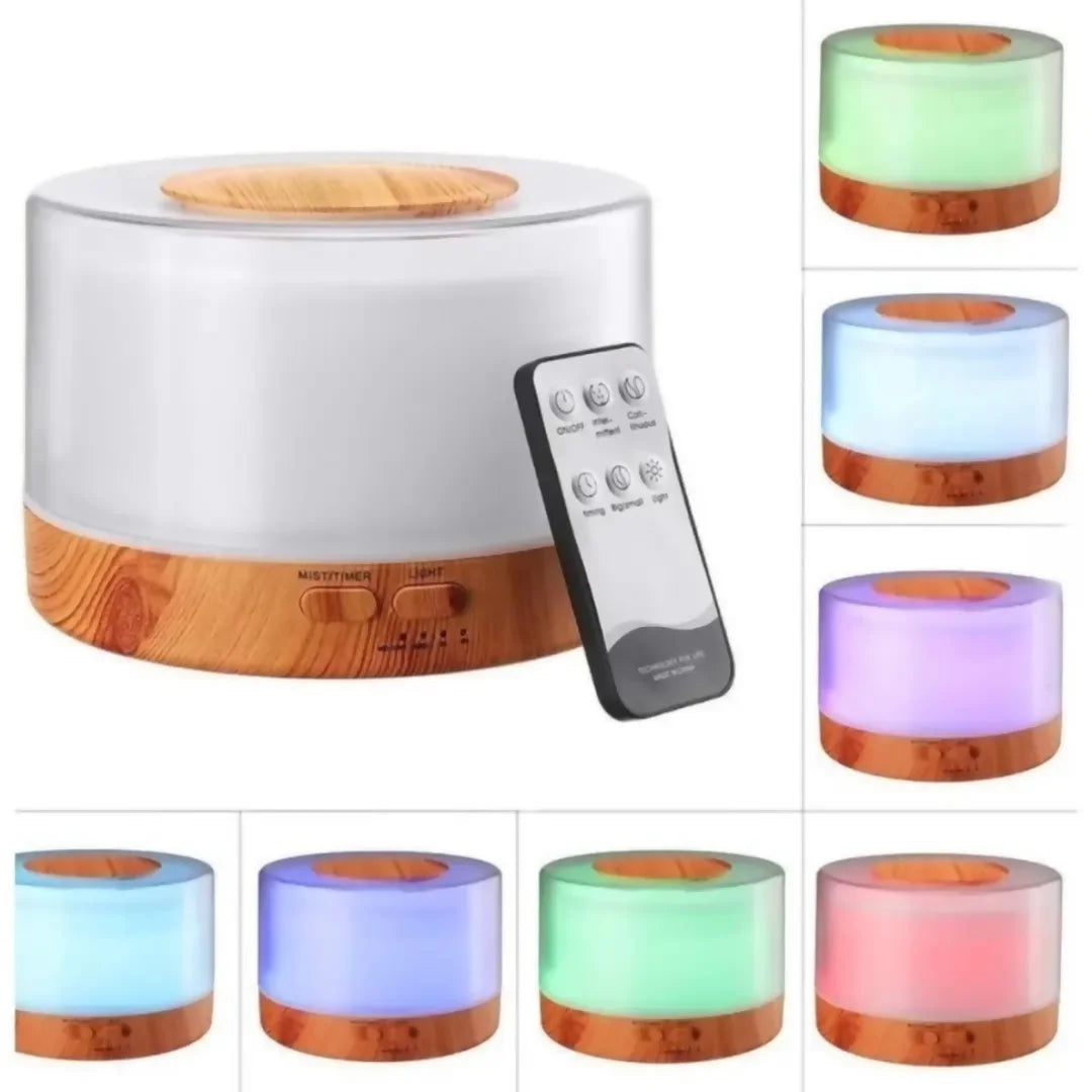 Difusor de Aromas AirGlow – Umidificador Ultrassônico 500ml - Verona Decor - VERONA DECOR
