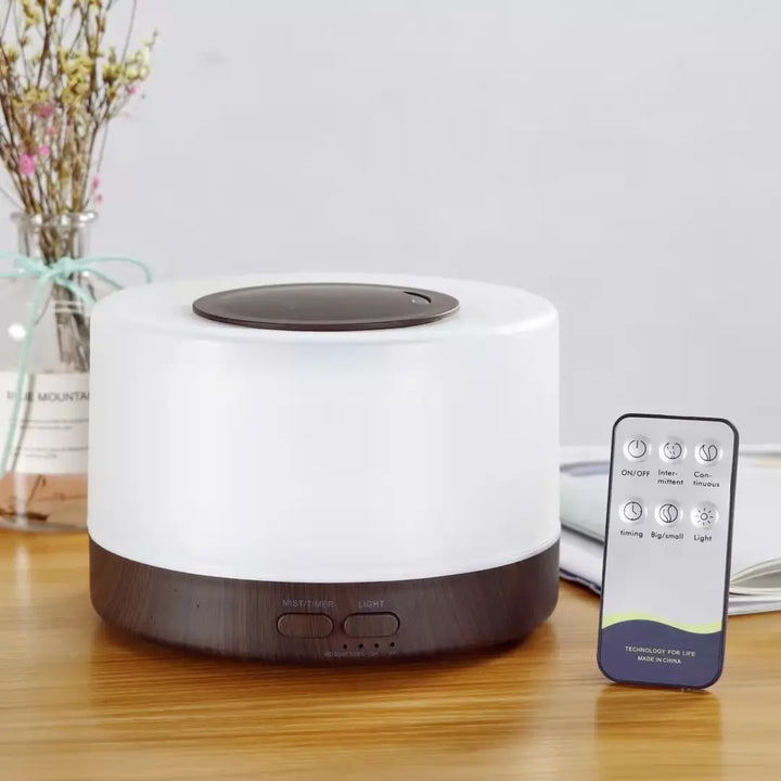 Difusor de Aromas AirGlow – Umidificador Ultrassônico 500ml - Verona Decor - VERONA DECOR