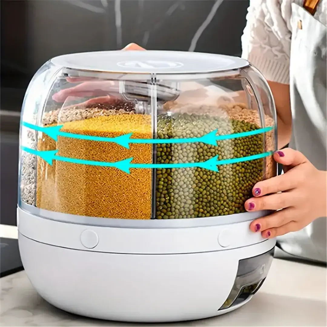 Dispenser de Cereais Giratório com 6 Divisórias - Verona Decor - VERONA DECOR
