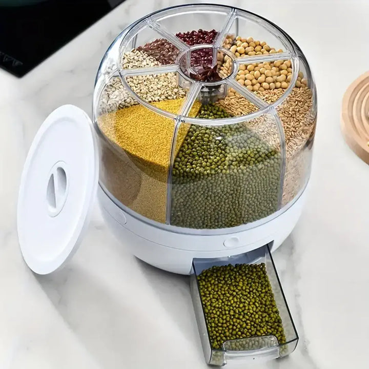 Dispenser de Cereais Giratório com 6 Divisórias - Verona Decor - VERONA DECOR