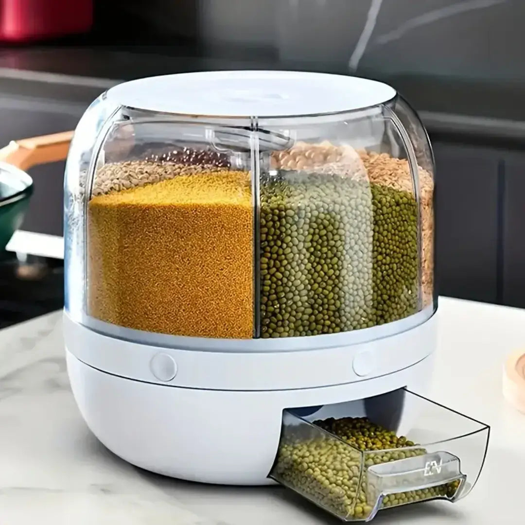 Dispenser de Cereais Giratório com 6 Divisórias - Verona Decor - VERONA DECOR
