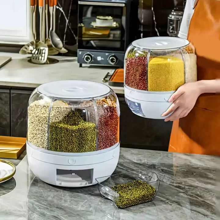 Dispenser de Cereais Giratório com 6 Divisórias - Verona Decor - VERONA DECOR