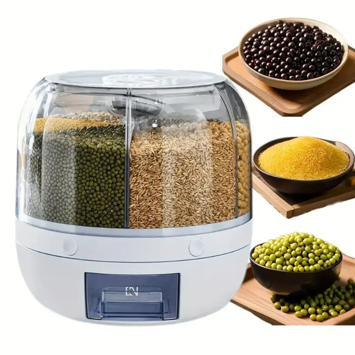 Dispenser de Cereais Giratório com 6 Divisórias - Verona Decor - VERONA DECOR