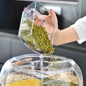 Dispenser de Cereais Giratório com 6 Divisórias - Verona Decor - VERONA DECOR