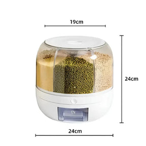 Dispenser de Cereais Giratório com 6 Divisórias - Verona Decor - VERONA DECOR