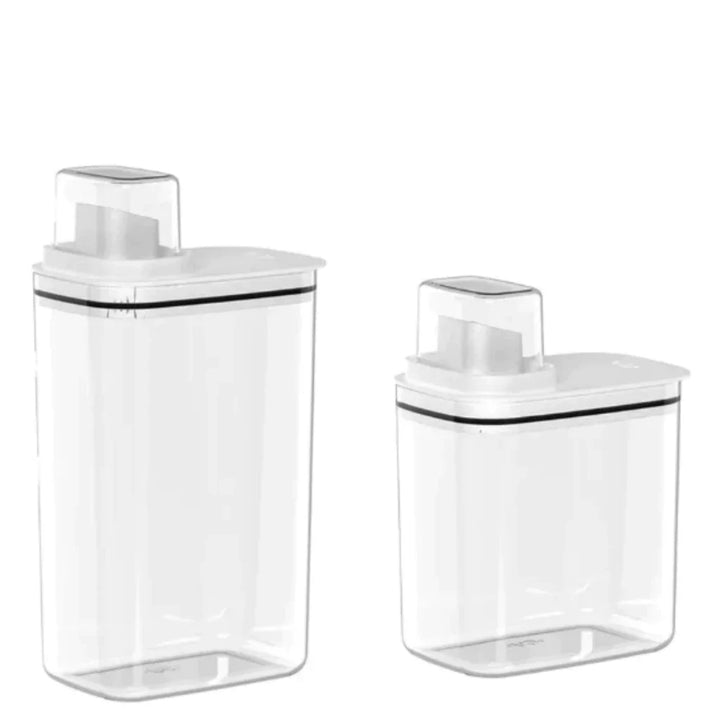 Kit 2 Dispenser Flow 1,5L e 2,3L Hermético Copo Medidor - VERONA DECOR