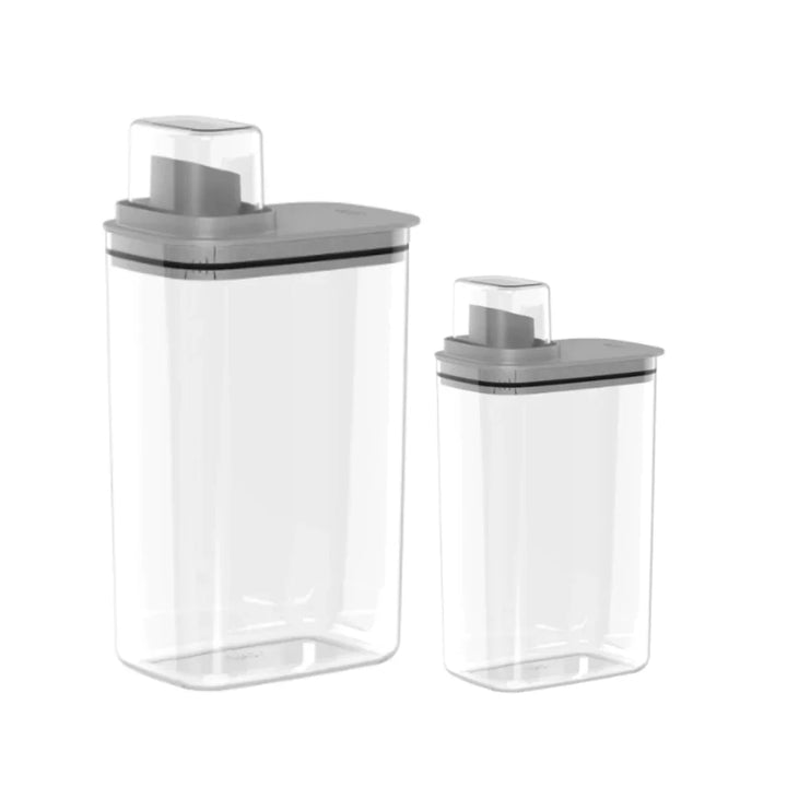 Kit 2 Dispenser Flow 1,5L e 2,3L Hermético Copo Medidor - VERONA DECOR