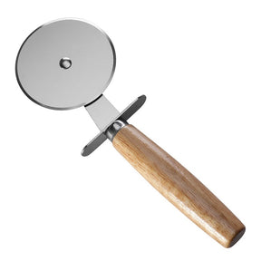 Kit Cortador De Pizza Em Inox Cabo Madeira - Verona Decor - VERONA DECOR