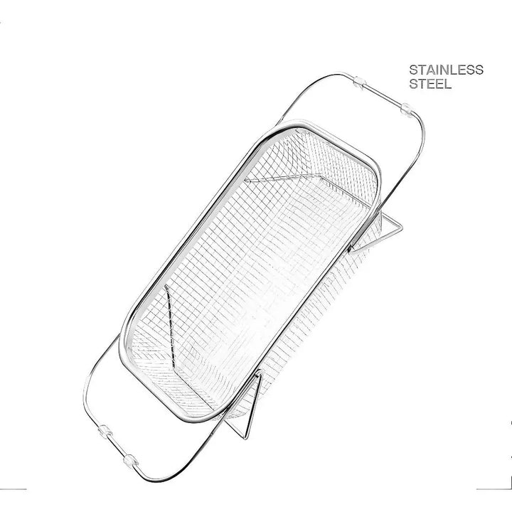Escorredor De Pia Aluminio Ajustável Multiuso Alças Retráteis - VERONA DECOR