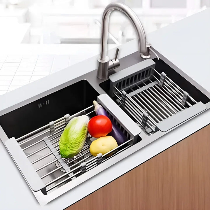 Escorredor de Pia em Inox Ajustável Multiuso -  Verona Decor - VERONA DECOR