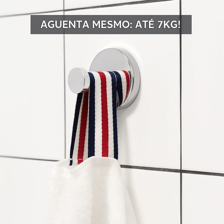 Gancho de Ventosa Premium Para Banheiro e Cozinha – Compre 1, Leve 2 + Frete Grátis 🎁 - VERONA DECOR