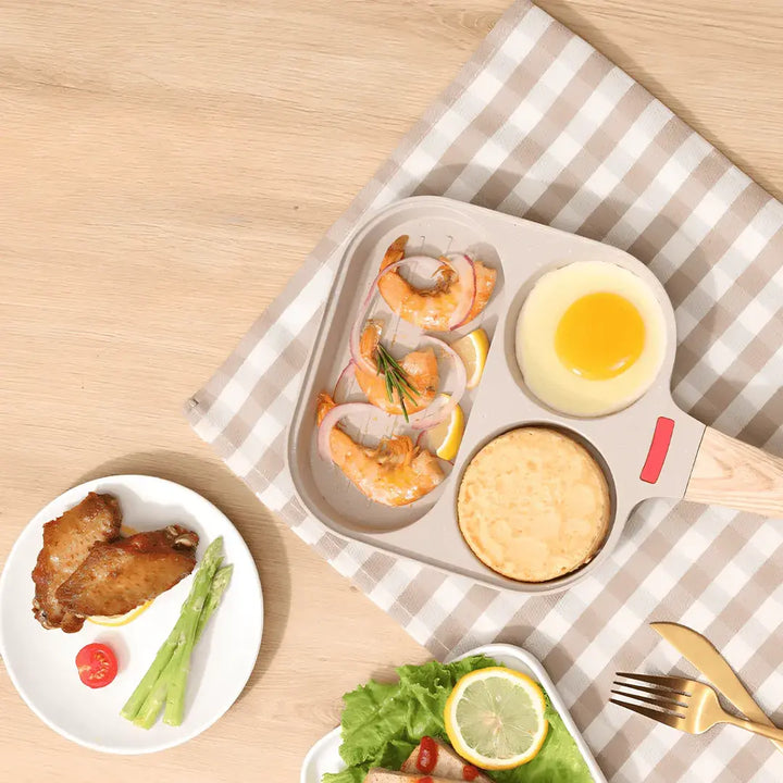 Frigideira Multifuncional 4 em 1 Antiaderente com Alça de Madeira - Verona Decor - VERONA DECOR