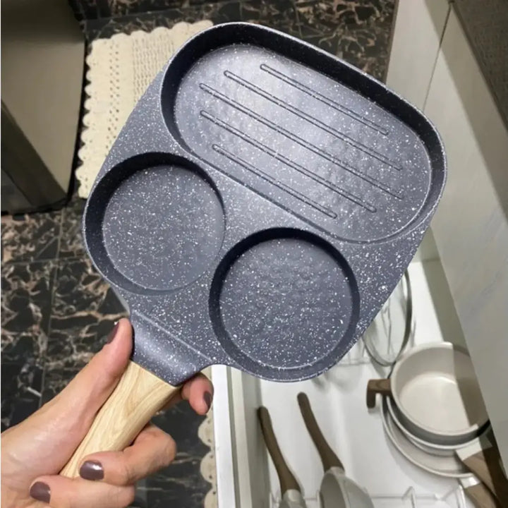 Frigideira Multifuncional 4 em 1 Antiaderente com Alça de Madeira - Verona Decor - VERONA DECOR