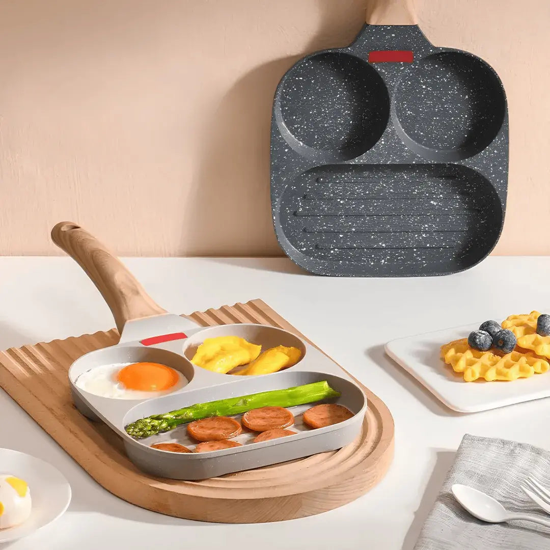 Frigideira Multifuncional 4 em 1 Antiaderente com Alça de Madeira - Verona Decor - VERONA DECOR