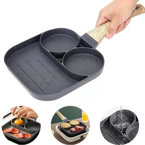 Frigideira Multifuncional 4 em 1 Antiaderente com Alça de Madeira - Verona Decor - VERONA DECOR