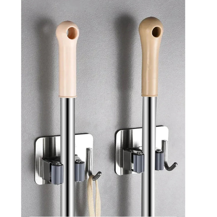 Kit 4 Suporte Metal Gancho Para Pendurar Vassoura Rodo Utensilios - VERONA DECOR