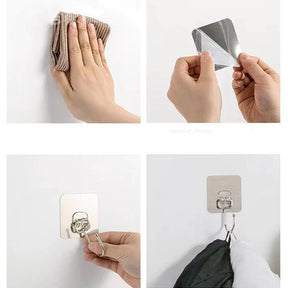 Kit Ganchos Adesivos Clear - Verona Decor - VERONA DECOR