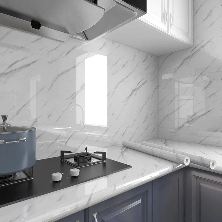 Rolo de 10 Metros Papel de Parede Alumínio Adesivo Impermeável - Verona Decor - VERONA DECOR