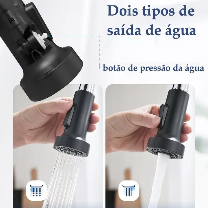 Torneira Gourmet com Chuveiro 360° - Sofisticação e Praticidade para Sua Cozinha - Verona Decor - VERONA DECOR