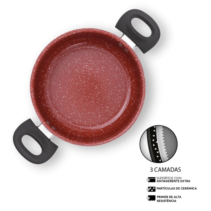 Jogo de Panelas Brinox Ceramic Life Easy - 6 Peças Antiaderente Cerâmico - Verona Decor - VERONA DECOR