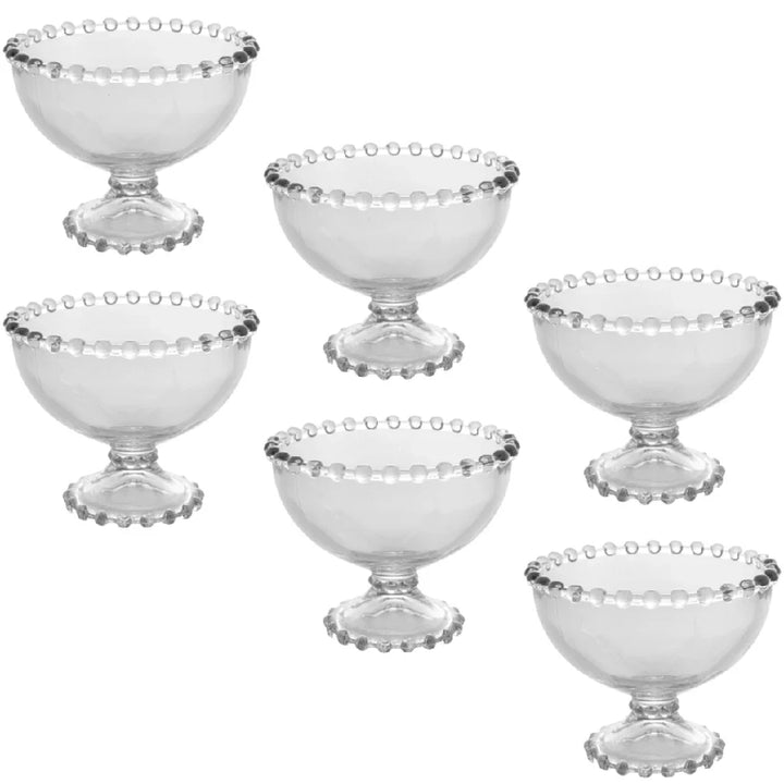Jogo 6 Taças Cumbuca de Sobremesa em Cristal Pearl – Wolff - Verona Decor - VERONA DECOR
