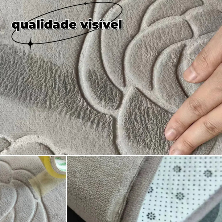 Jogo de Tapete para Banheiro 3 Peças Antiderrapante e Confortável - Verona Decor - VERONA DECOR