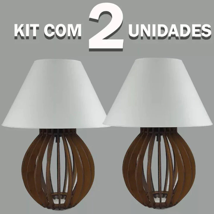 Kit 2 Abajures La Finesse com Cúpula – Elegância e Sofisticação para Sua Decoração - Verona Decor - VERONA DECOR
