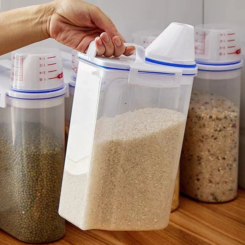 Kit 2 Pote Hermético com Copo Medidor Bico Dosador 2.5L - Verona Decor - VERONA DECOR