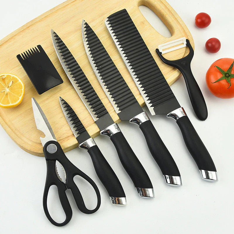 Conjunto de Facas Premium 6 Peças – Corte Preciso, Durabilidade e Design Sofisticado para Sua Cozinha - Verona Decor - VERONA DECOR