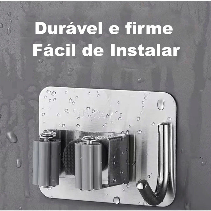Kit 4 Suporte Metal Gancho Para Pendurar Vassoura Rodo Utensilios - VERONA DECOR