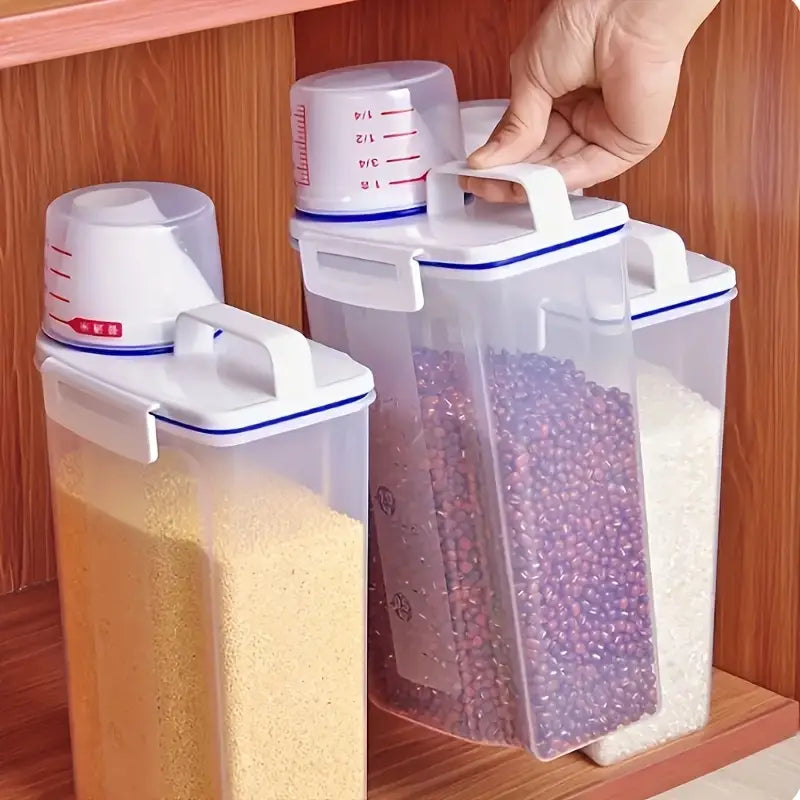 Kit 3 Potes Hermético 2L Com Medidor Organizador De Alimentos - Verona Decor - VERONA DECOR