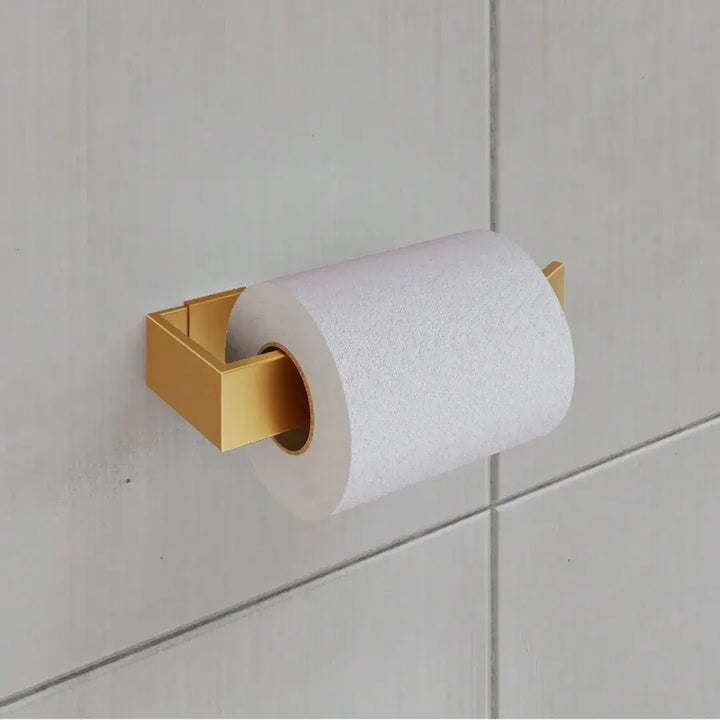 Kit De Acessórios Para Banheiro Dourado 6 Peças - Verona Decor - VERONA DECOR