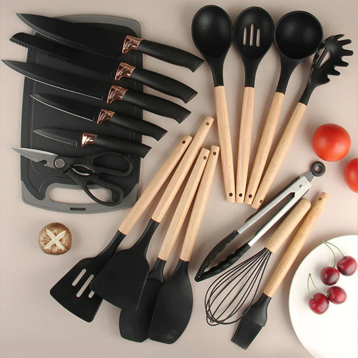 Kit de Cozinha 19 Peças de Silicone Premium - Verona Decor - VERONA DECOR